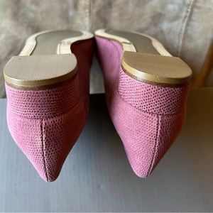 Pink Bruno Magli peeptoe wedge 8B